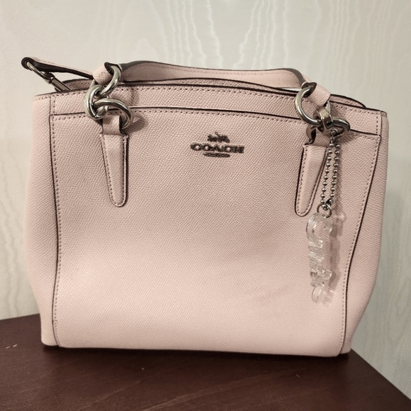 EUC Authentic Coach Pink Pebbled Leather Minetta Crossbody Tote - Picture 1 of 16